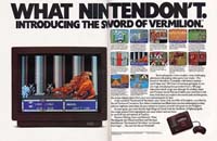 sword of vermillion sega nintendont ad
