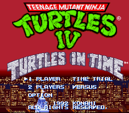 TMNT IV Title Screen