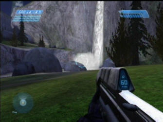 Look! I found a waterfall! - Halo 1: Combat Evolved Screenshot Xbox Look! I found a waterfall! - Halo 1: Combat Evolved Screenshot Xbox