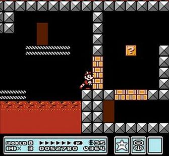 Break the blocks with your tail. - Super Mario Bros. 3 Screenshot