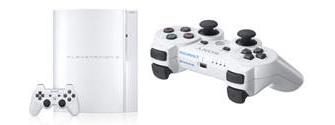 White color PS3 and DualShock 3 controller