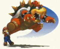 Mario Swing/Throws Bowser - Super Mario 64 art