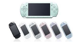 PSP colors mint green and pastel pink, lilac and blue
