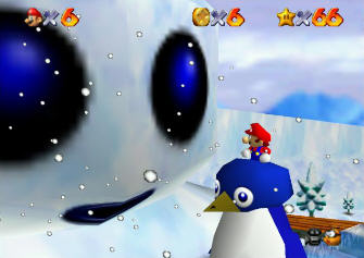 Super Mario 64 Screenshot - Snowman