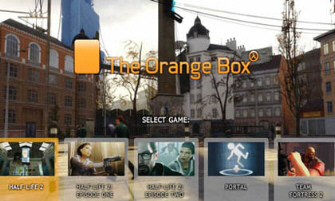 The Orange Box menu screenshot The Orange Box menu screenshot