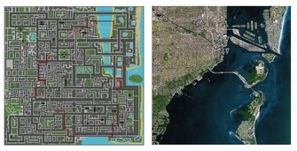 Grand Theft Auto 1 Vice City and Miami map Grand Theft Auto 1 Vice City and Miami map
