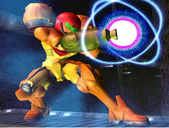 Samus' Beam Shot Move - Super Smash Bros. Melee Screenshot