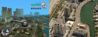 Grand Theft Auto: Vice City Helicopter Over Hotels screenshot Grand Theft Auto: Vice City Helicopter Over Hotels screenshot