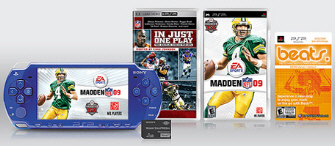 Blue color PSP Madden NFL 09 bundle Blue color PSP Madden NFL 09 bundle