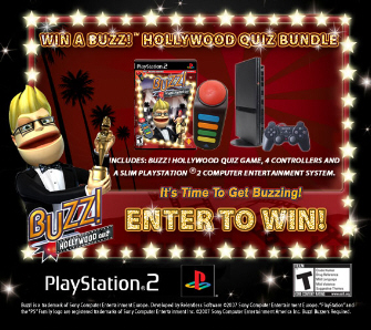Win this Slim PS2 and Buzz HollyWood Quiz Bundle Win this Slim PS2 and Buzz HollyWood Quiz Bundle