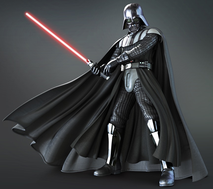 Darth Vader as he appears in Soul Calibur 4 artwork of 3D model 