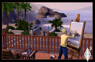 Click here for a bigger Sims 3 outdoors painting screenshot Sims 3 outdoors painting screenshot