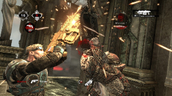 Gears of War 2 gold-plated Lancer Assault Rifle screenshot