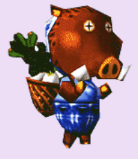 Joan the Boar Animal Crossing Character Artwork