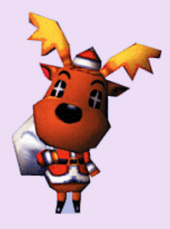 Animal Crossing Jingle the Christmas Reindeer Character Artwork