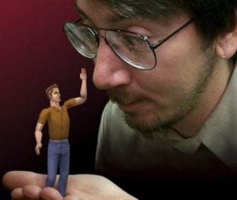 Will Wright picture with The Sims