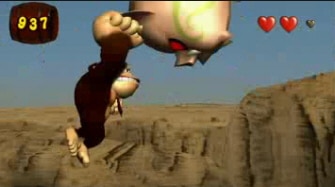 Donkey Kong Jungle Beat pig beating screenshot. New Play Control version Donkey Kong Jungle Beat pig beating screenshot. New Play Control version
