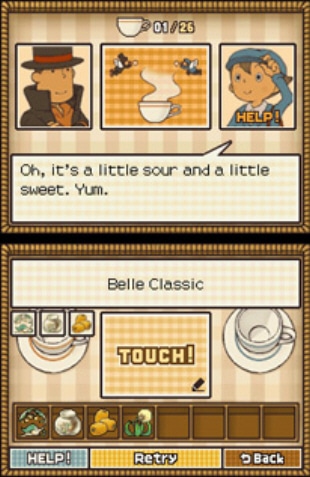 Professor Layton and the Diabolical Box screenshot. Releasing in america on August 24th for DS! Professor Layton and the Diabolical Box screenshot. Releasing in america on August 24th for DS!