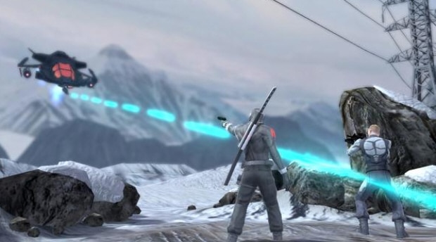 GI Joe game screenshot. Fights against vehicle bosses are fun