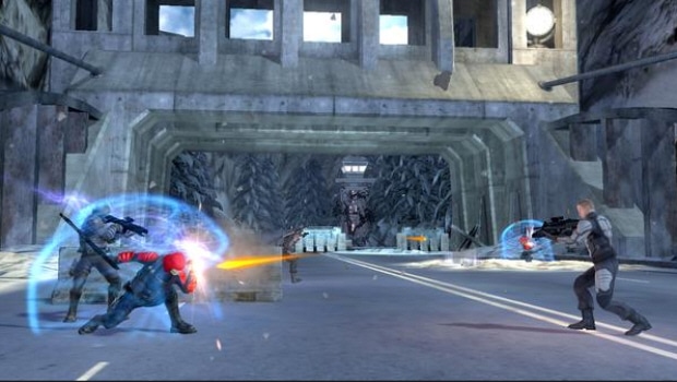 Some enemies have shields. Melee them to take them out. (GI Joe screenshot)