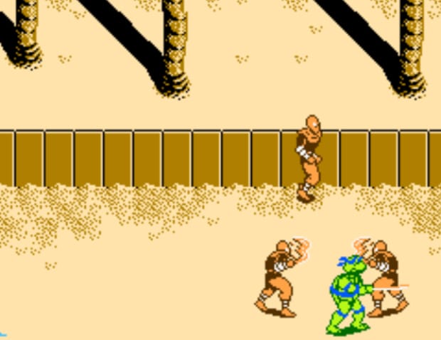 TMNT 3: The Manhattan Project screenshot. The Jab N' Toss throw move TMNT 3: The Manhattan Project screenshot. The Jab N' Toss throw move