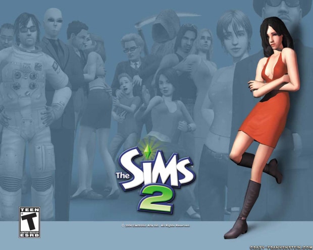 Sims 2 wallpaper girl