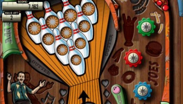 Pinball Heroes High Velocity Bowling table screenshot (PSP). Click for big pic Pinball Heroes High Velocity Bowling table screenshot (PSP)