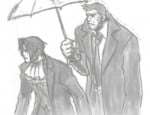 Miles Edgeworth wallpaper art sketch 2