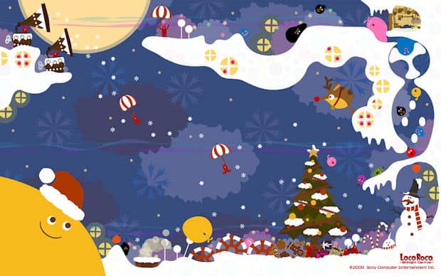 Wishing You A Loco Christmas. Click for wallpaper size Wishing You A LocoRoco Christmas