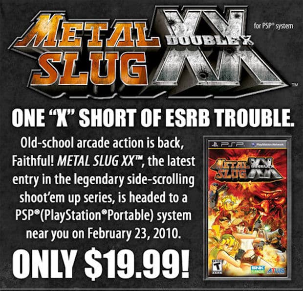 Metal Slug XX promo flyer