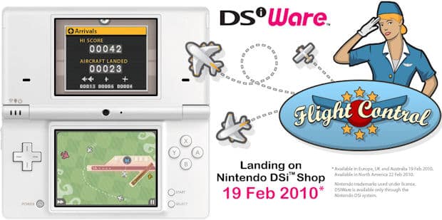 Flight Control DSiWare screenshot Flight Control DSiWare screenshot