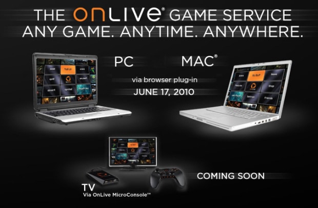 OnLive release date is June 17, 2010 (USA) for streaming service. Micro Console coming later