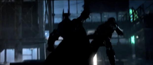 Batman: Arkham City screenshot glimpse of the Bat Batman: Arkham City screenshot glimpse of the Bat