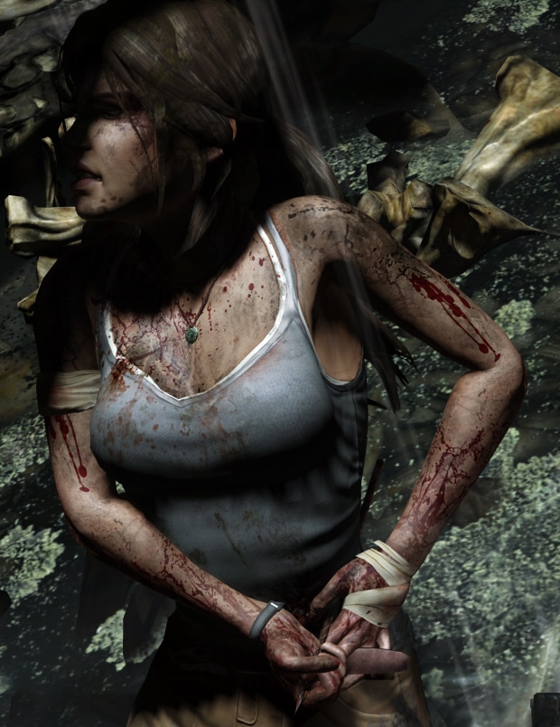 Lara Croft 2011 wallpaper - detailed close-up