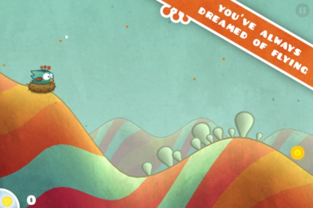 Tiny Wings walkthrough screenshot (iOS iPod Touch, iPhone, iPad)