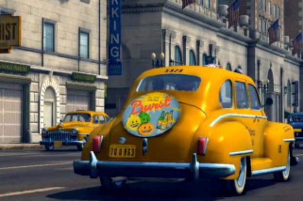 A 1940s era taxi cab in LA Noire