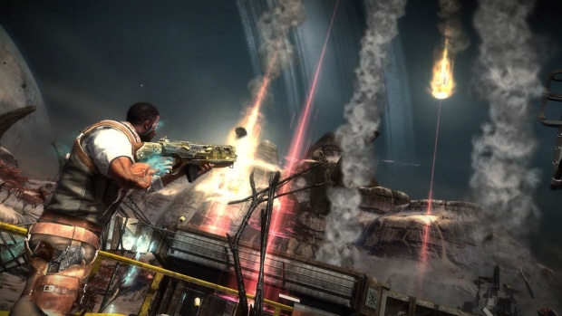 Starhawk gameplay screenshot of PS3 sequel to Warhawk