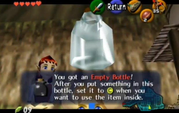 The Legend of Zelda: Ocarina of Time All Empty Bottles guide screenshot. Click for big pic The Legend of Zelda: Ocarina of Time All Empty Bottles guide screenshot