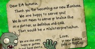 Plants vs Zombies EA love letter by PopCap Plants vs Zombies EA love letter by PopCap