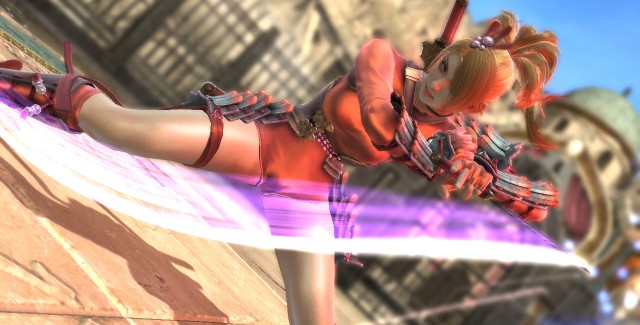 Sexy Natsu in Soulcalibur V gameplay screenshot