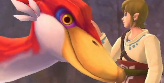 Link and his bird screenshot from The Legend of Zelda: Skyward Sword Link and his bird screenshot from The Legend of Zelda: Skyward Sword