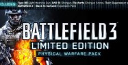 Battlefield 3 Limited Edition Physical Warfare Pack