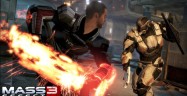 Shepard is On Fire In this Mass Effect 3 Screenshot of Gameplay Shepard is On Fire In this Mass Effect 3 Screenshot of Gameplay