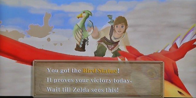 The Legend of Zelda: Skyward Sword Bird Statue Item Collect Screenshot The Legend of Zelda: Skyward Sword Bird Statue Item Collect Screenshot