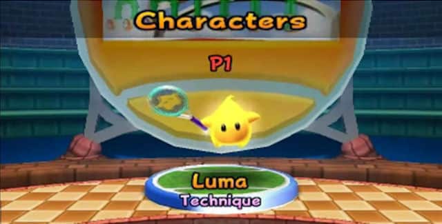 Mario Tennis Open Luma Character Unlockable Select Screen