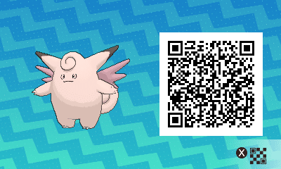 Pokemon Sun and Moon Clefable QR Code - 400 x 240 png 58kB