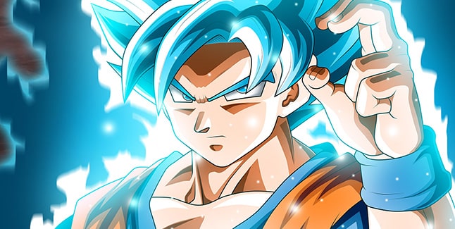 Goku's Blue Hair Transformation in Dragon Ball Legends - wide 7